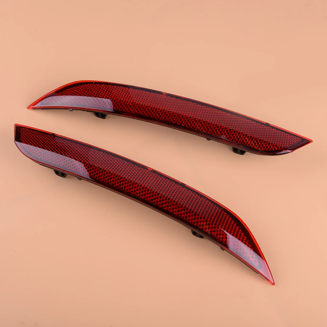 

beler 1 Pair Rear Left & Right Lower Bumper Corner Light Reflector Taillight fit for Volkswagen Polo Hatchback 2014 2015 2016