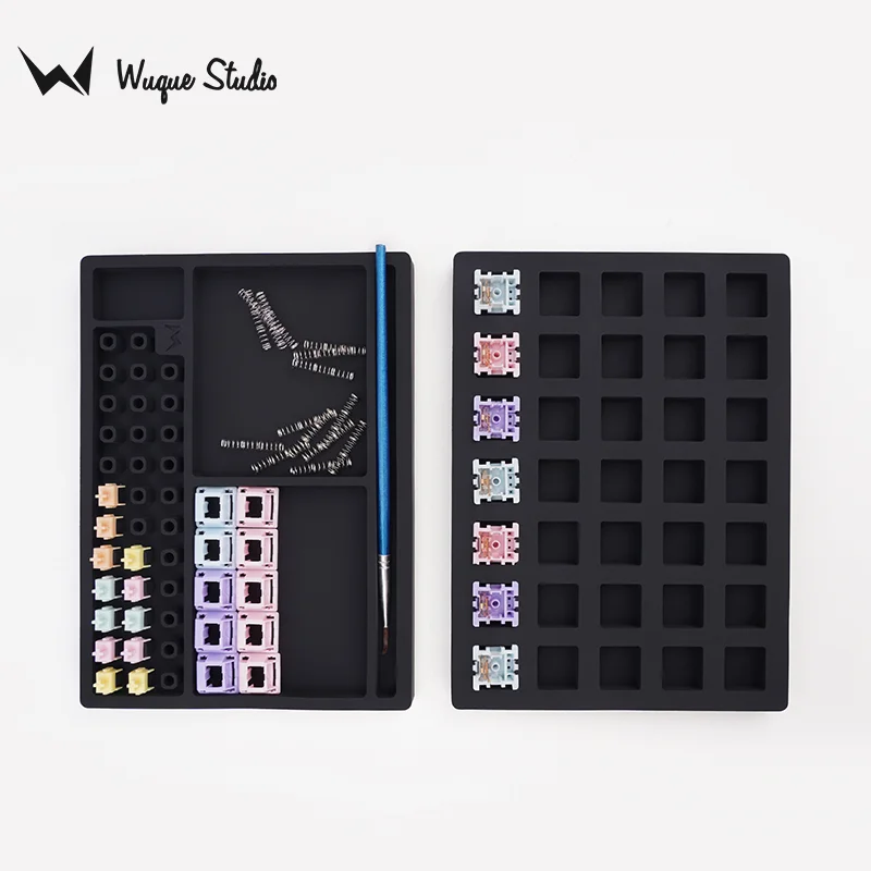 Wuque Studio WS Lube Station Silicone Black Lubing Switches 35 Capacities High Temperature Resistant