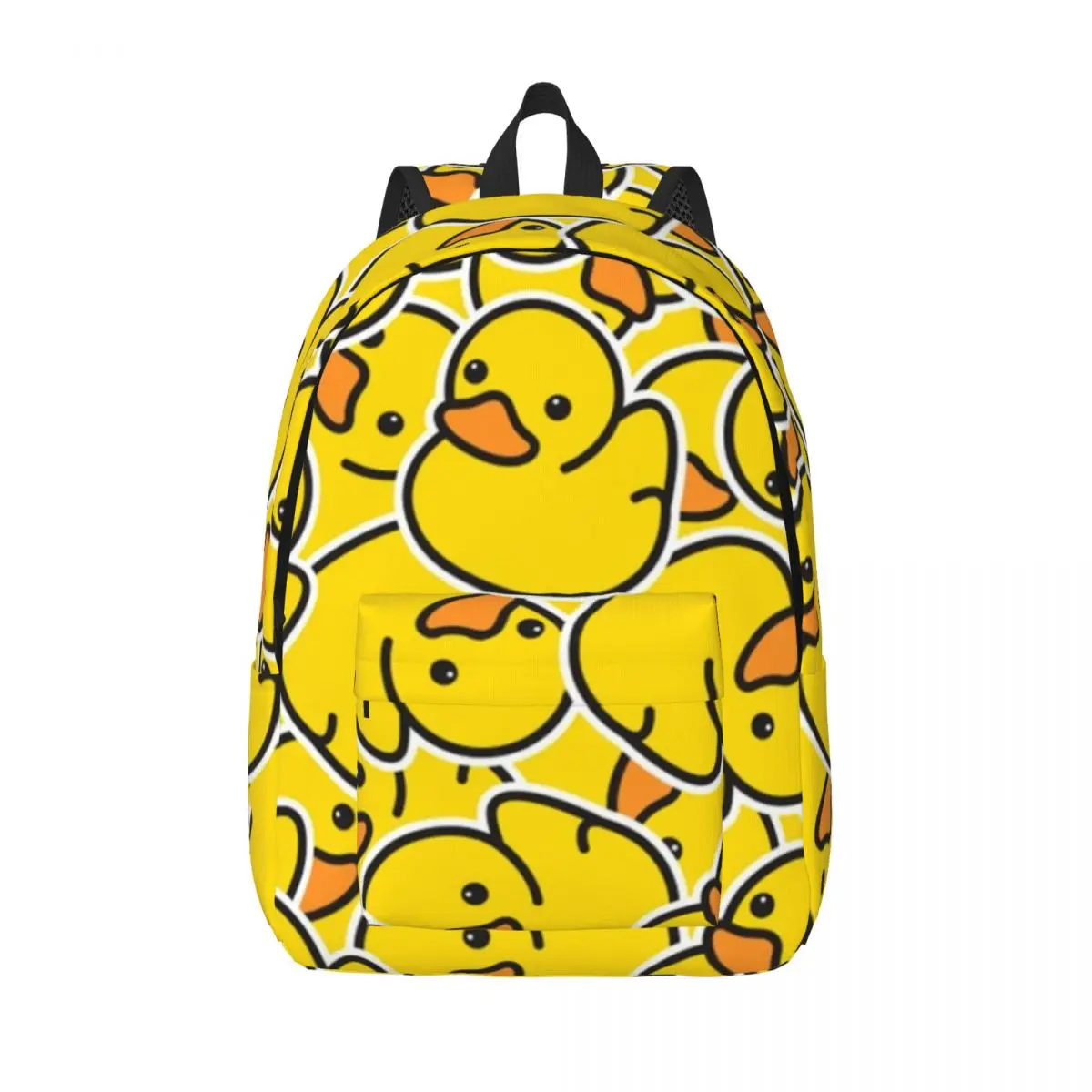 Yellow Classic Rubber Duck Gothic for Teens Student School Bookbag Canvas Daypack Middle High College Travel