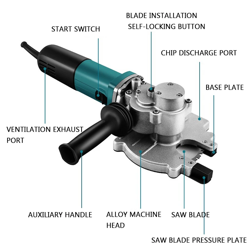 2027 Handheld Stahlstange Kaltschneidemaschine 220 V Kleine tragbare Stahlstange Stahlrohrschneidemaschine Bewehrungsschneidemaschine