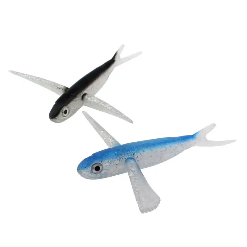 1PC Bionic Flying Fish Saltwater Fishing Lure For Kingfish/Tuna/Mackerel/Marlin/Mahi Mahi Fishing Accessories PVC 21CM Baits