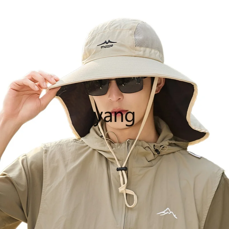 

LMM new summer outdoor fishing visor neck climbing fashion bucket hat