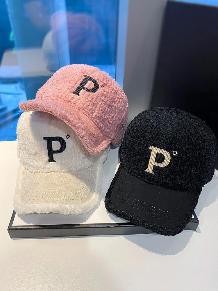 The best selling hat for women's autumnWinter personality fashion embroidered alphabet baseball cap thickened with warm duck cap