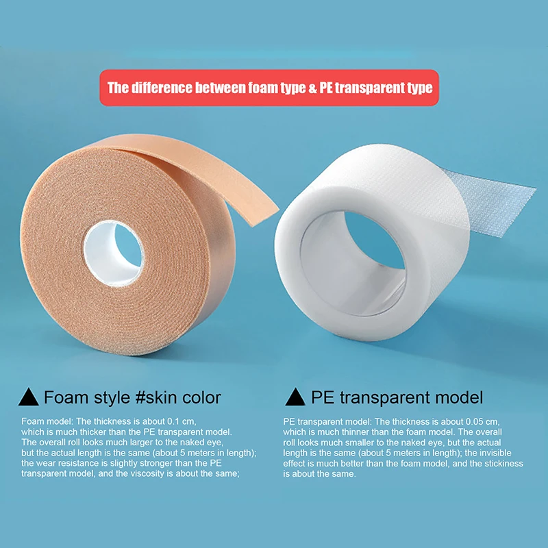

1 Roll Transparent Invisible Anti-wear Tape Breathable Tearable Adhesive Tape Bandage Medical Plaster Foot Heel Sticker Tape