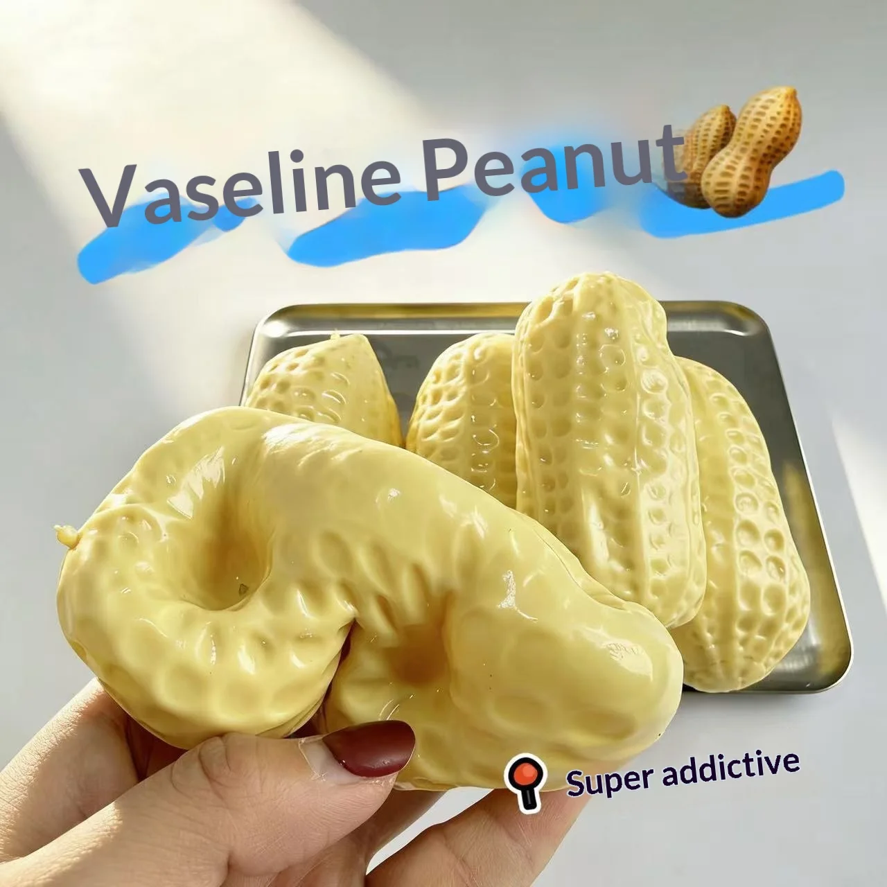 

Peanut Crunchy Squeeze Ball Squishy Toy Buttery Soft Fidget Sensory Anti Stress Relief Toy Slow Rebound Kids Adults ASMR Toy