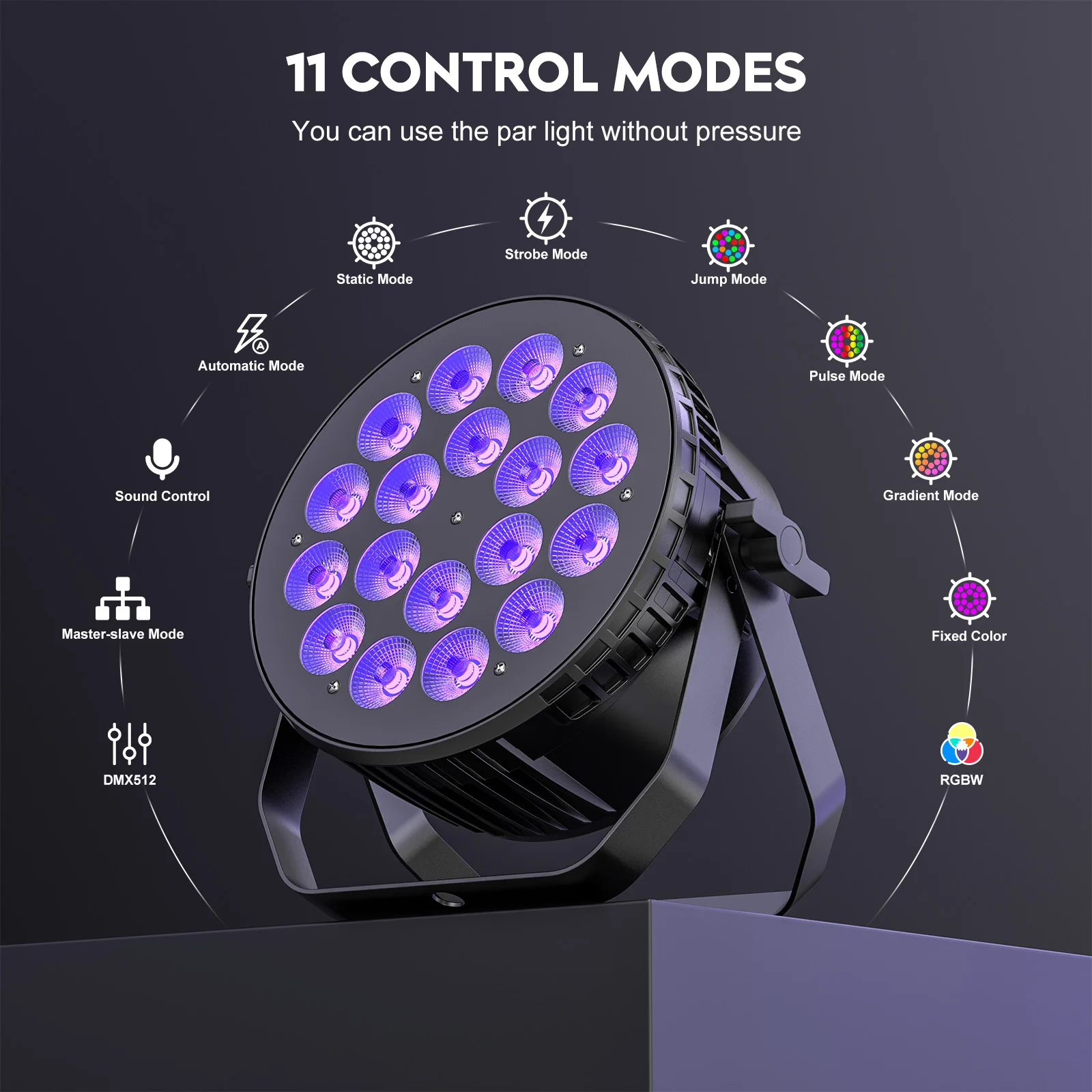 U'King 4 قطعة 18X8 واط RGBW LED الاسمية ضوء DMX512 ديسكو ضوء 4IN1 LED المرحلة ضوء تأثير DJ المعدات لحفل الزفاف بار KTV #4