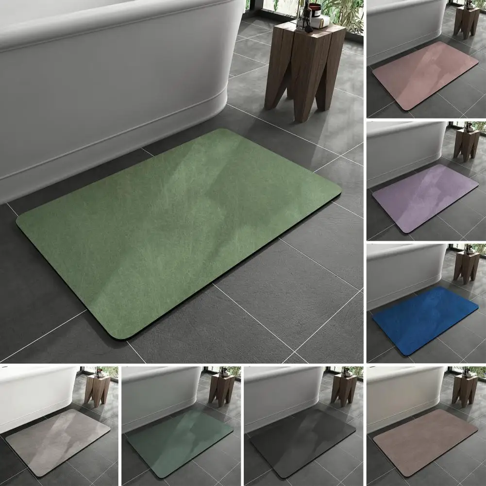 Low-Profile diatom esteira de lama, Pedra flexível, de secagem rápida, absorvente, anti-derrapante, fácil de usar, tapete de banho