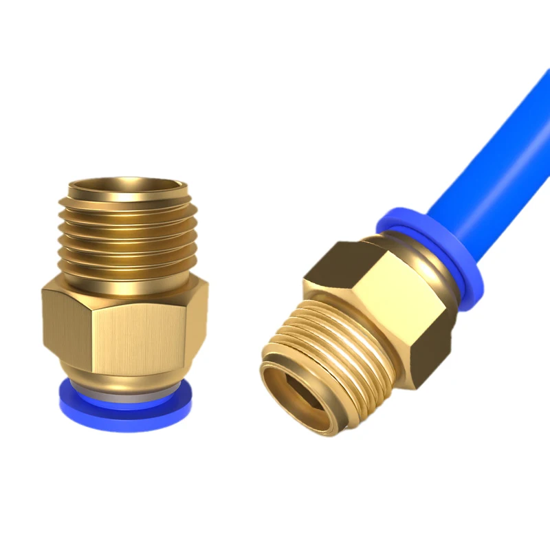 10 teile/los PC4 6 8 10-M6 M8x1 M8x1,25 M10x1 M10X1,5 M12X1,75 M16x2 Pneumatische Stecker Luftröhre Quick-Release gerade Durch – Detail 4