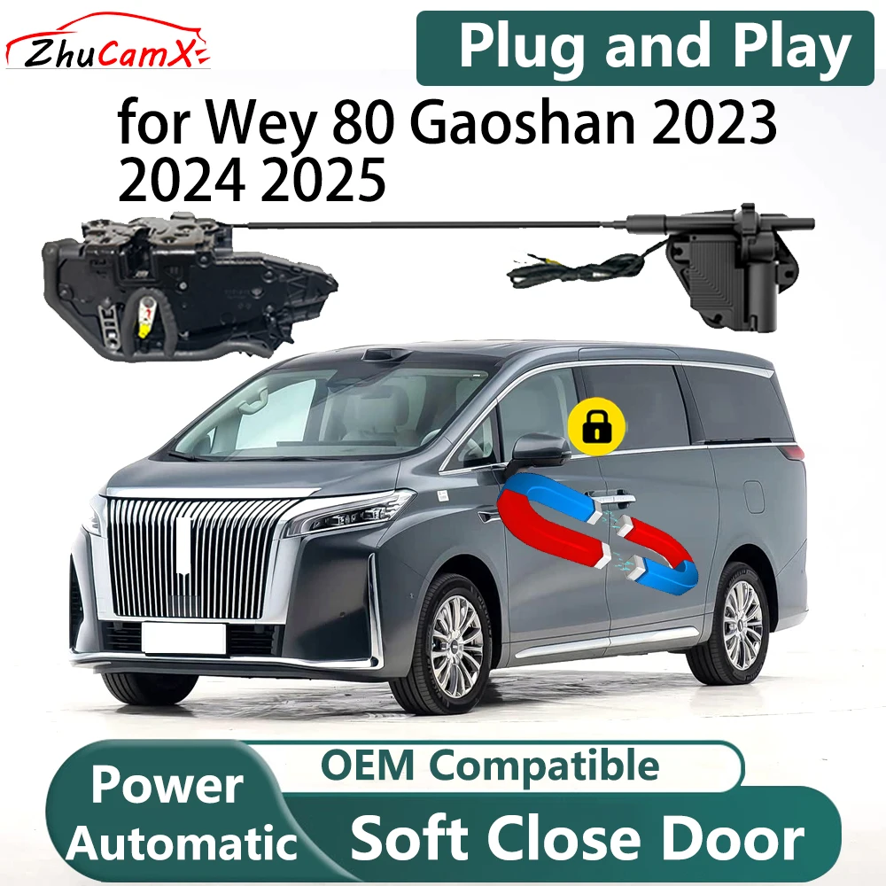 ZhuCamX for Wey 80 Gaoshan 2023 2024 2025 Car Auto Smart Electric Soft-Close Closing Closer Power Door Latch Kit System