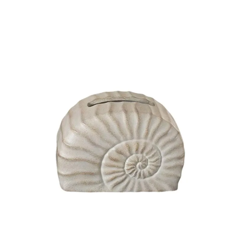 Modern simple and creative conch tissue box ornament, model room hotel home  bedroom pumping carton