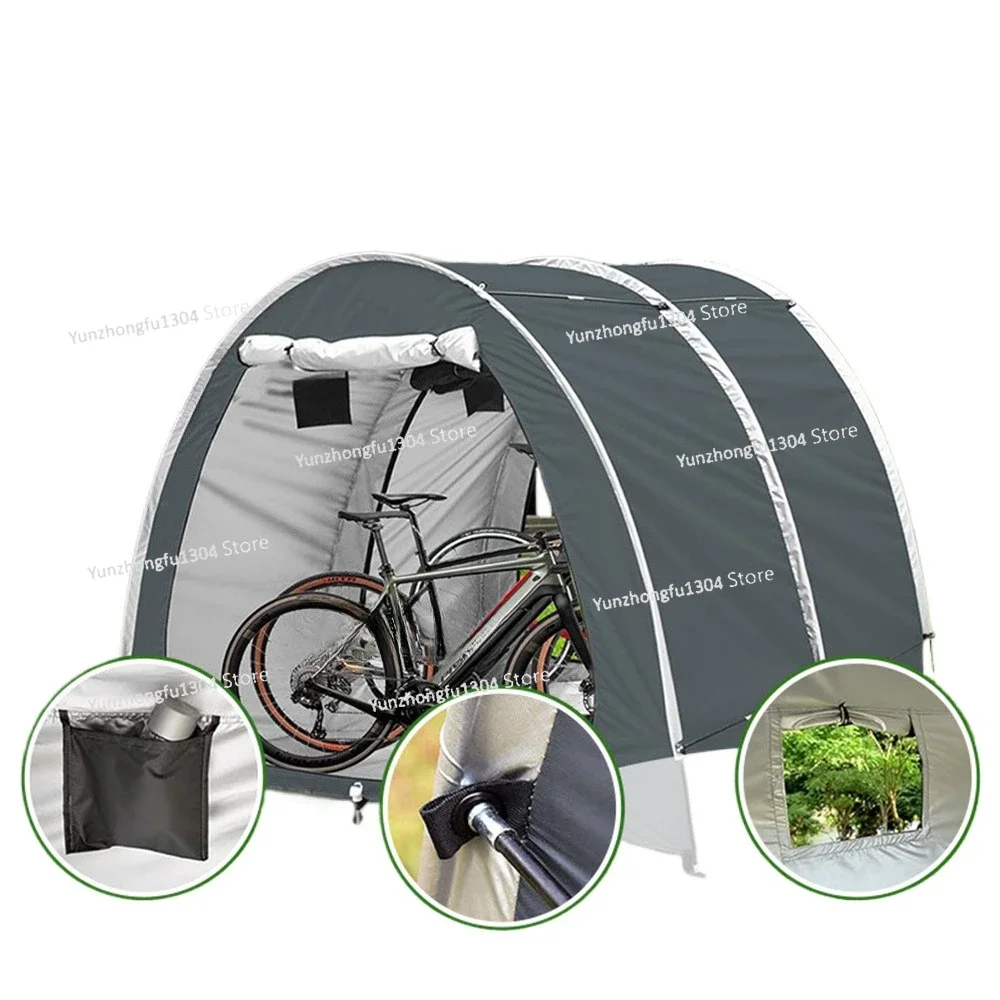 Rainproof Bicycle Tent Mountain Bike Cover with Storage Room Dust-Proof Convenient  for Outdoor Cycling Protection