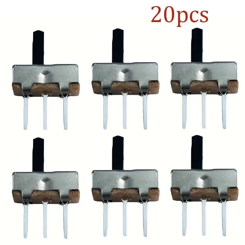 20PCS Mini Toggle Switch Slide Switch 3Pins The Power Switch Hand Shank