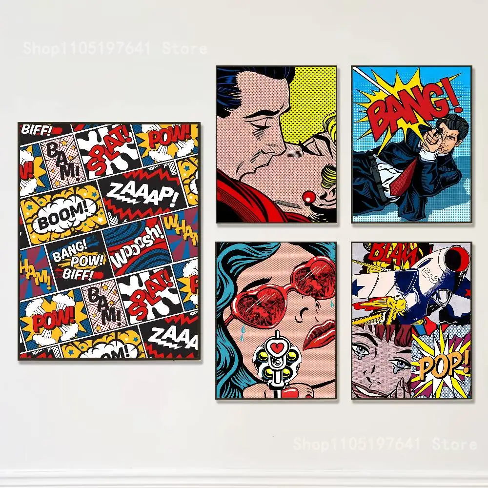 

Roy Lichtenstein Pop Art Poster Multi-Purpose Wall Art for Living Room Bedroom Office Hallway Bar Home Decor Gift