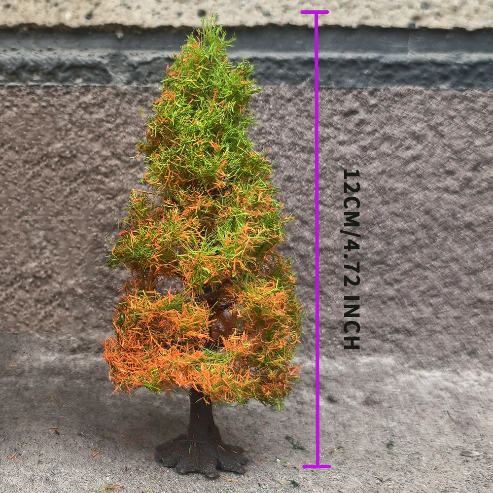 Künstliche Miniatur-Drahtbäume, 12/15 cm, Simulationspflanzen für Eisenbahnzug-Layout/Landschaft/Wargaming/DIY-Modellbau/Diorama