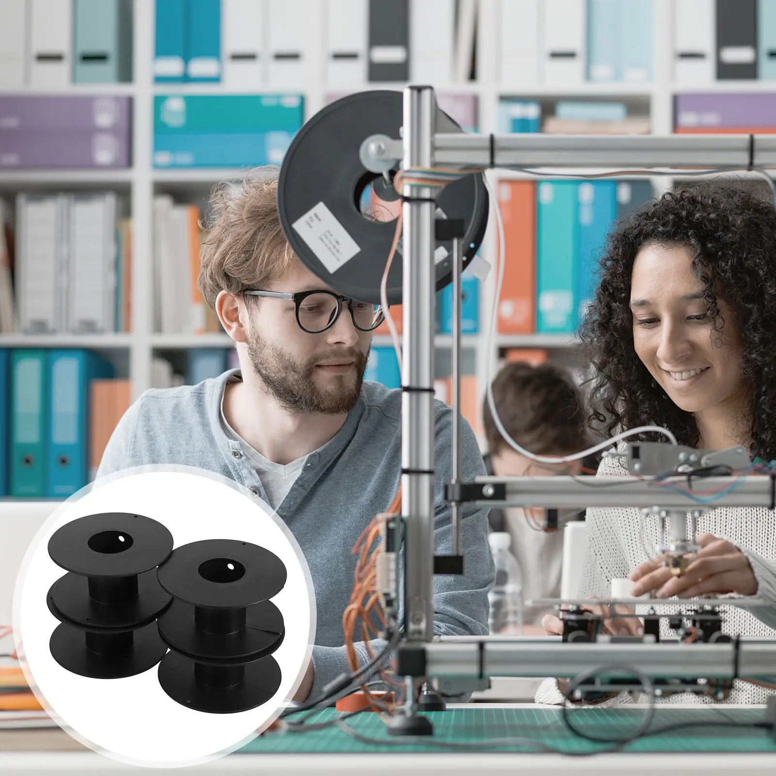 

Набор из 4-х пластиковых катушек для проводов большой емкости, органайзер для хранения кабелей, эффективный держатель для удлинителей, портативный