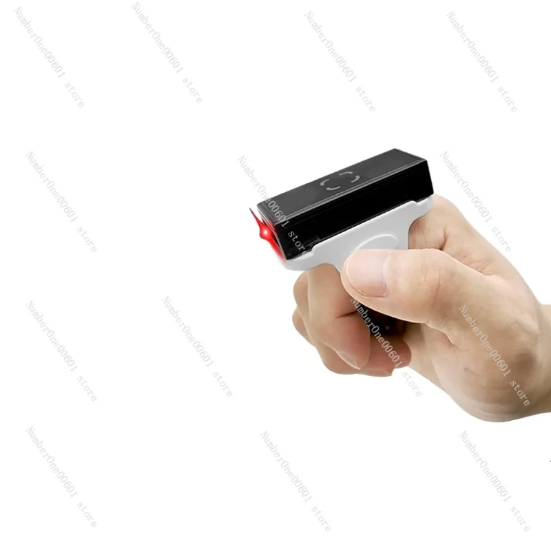 Bluetooth Portable QR Code Scanner Wearable Hands-free Ring Style Mobile Phone Back Suction Portable Barcode Scanner