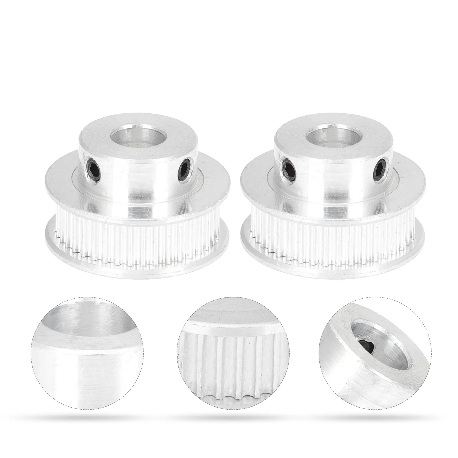 2Pcs 3D Printer Synchronous Wheel Aluminum Alloy Timing Belt Pulley Smooth Transition Linear Motion Positioning Cnc Milling