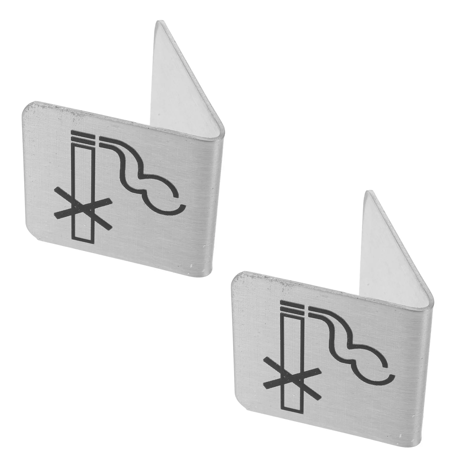 

2 шт. Двусторонние таблички из нержавеющей стали «Не курить» / «Зарезервировано» для ресторанов, офисов, отелей, бизнеса