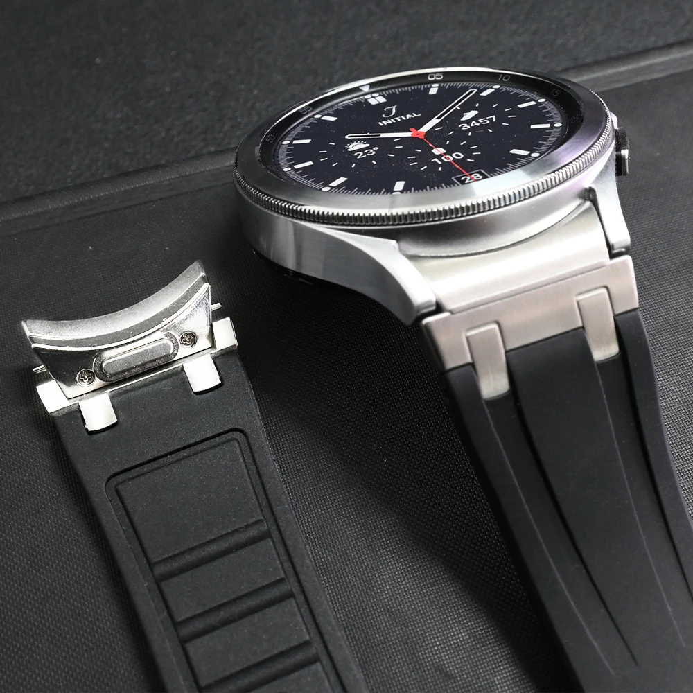 NO Gaps Silicone Strap for Samsung Watch 6 Classic 47mm 43mm 6 5 4 40mm 44mm Quick Fit Men Band for Galaxy 5 Pro 45mm Bracelet