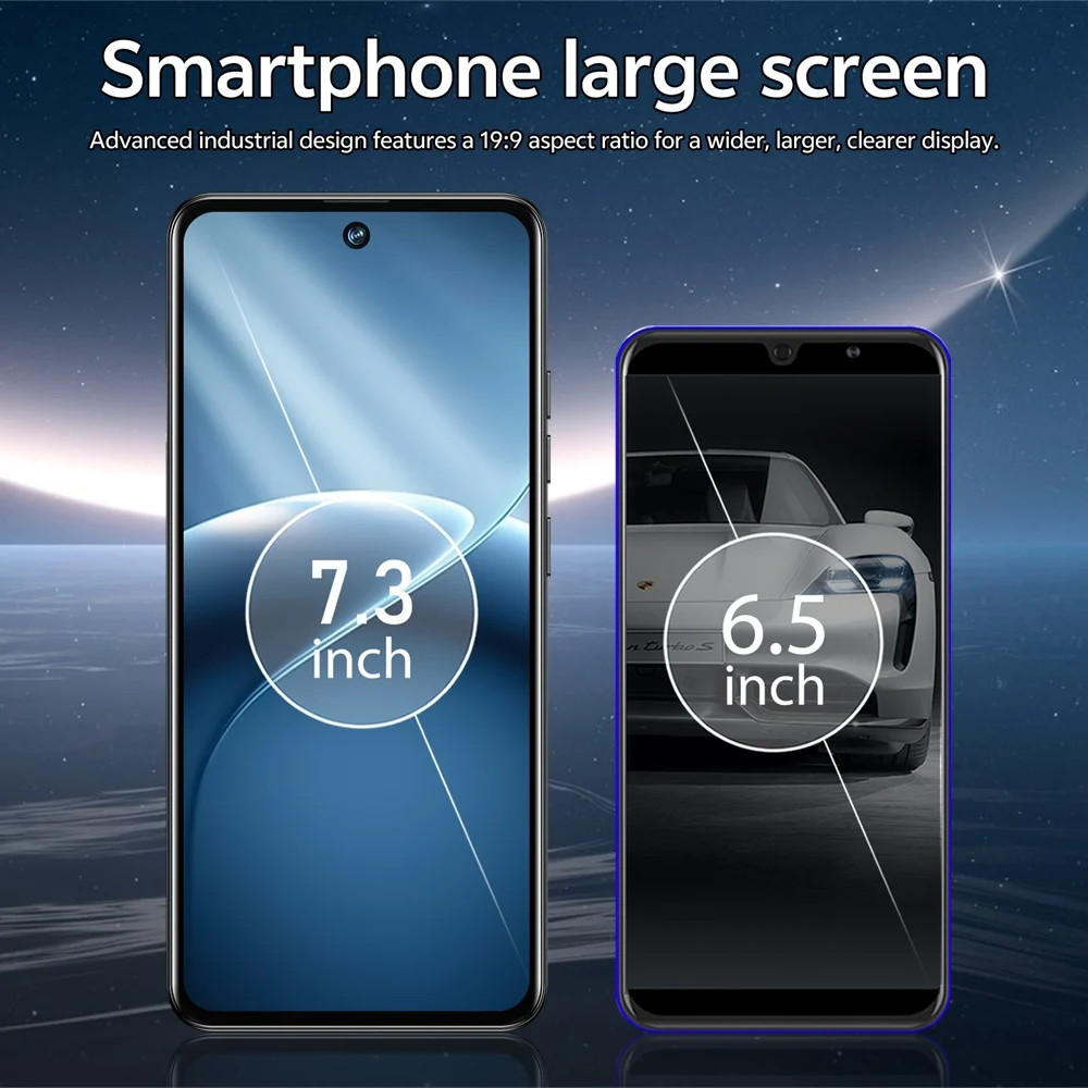 K-Touch C26 Ultra Mobile Phones Smartphone Android 7.3 Inch Cell Phone 22GB 2TB 8000mAh Octa Core Face Unlock 5G Dual SIM 16+48MP Camera Cellphones