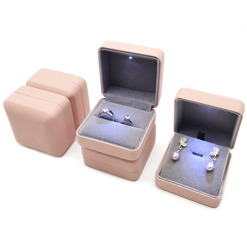 High End Design Jewelry Box Ring Box Pendant Box Bracelet Box Led Light Box Showcasing a Sense Of Luxury In The Jewelry Box