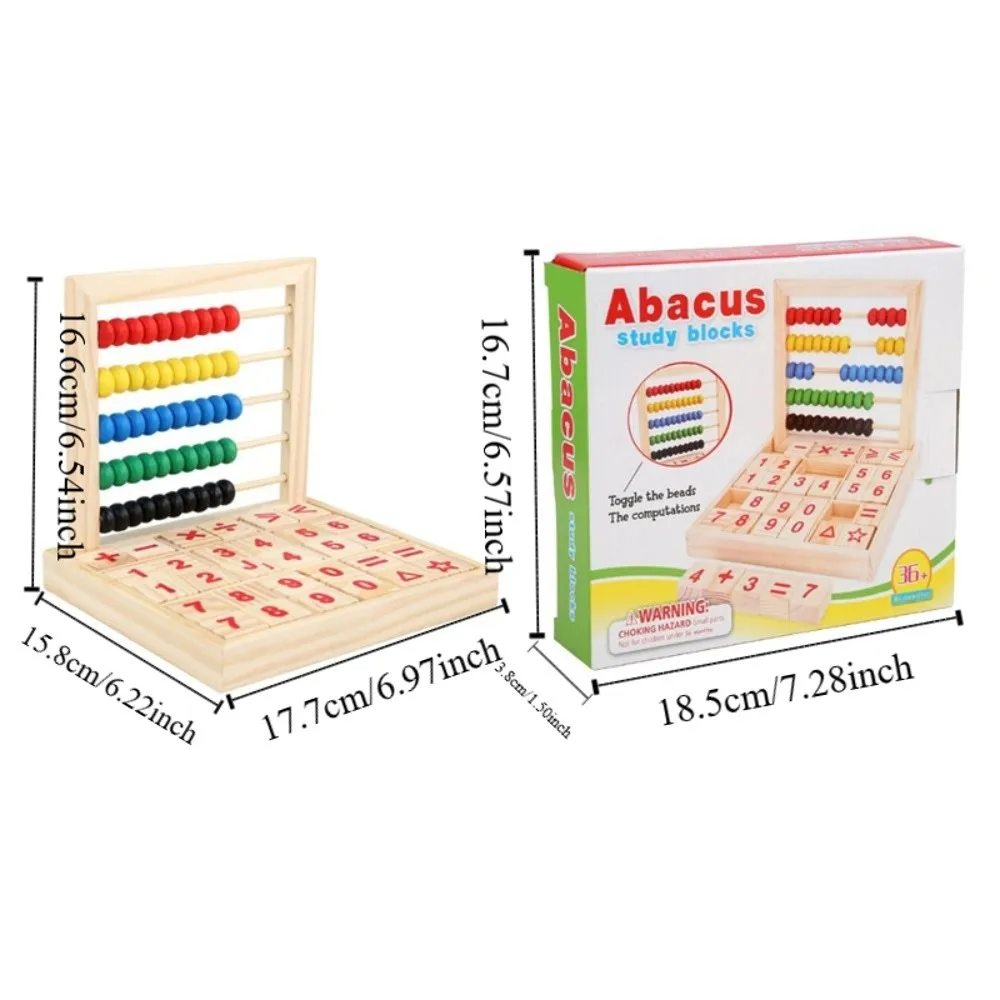 Creative Abacus for Kids Montessori Toy Intelligence Development Early Math Learning Toy Wooden Colorful Beads