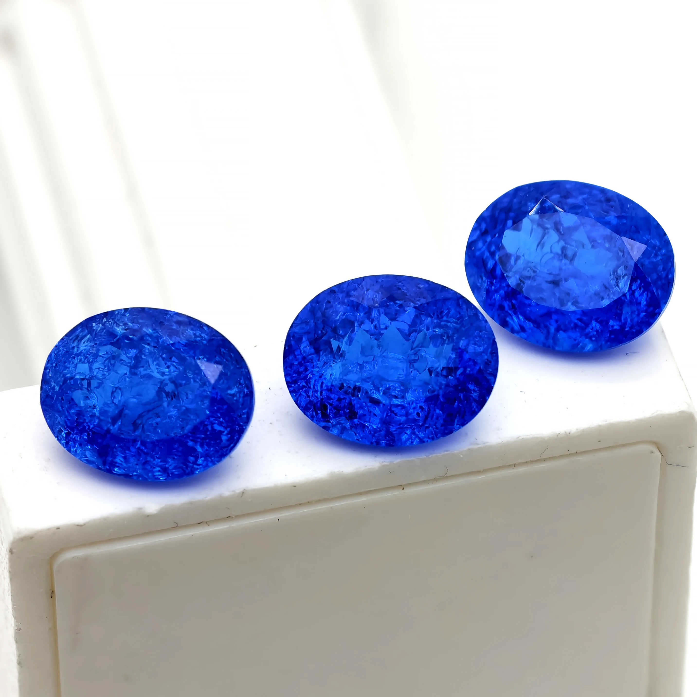

Top Oval Shape Cotton Royal Blue/Aquamarine Lab Grown Cobalt Spinel Ice Crack Loose Gemstone – Lab Diamonds for Jewelry Making