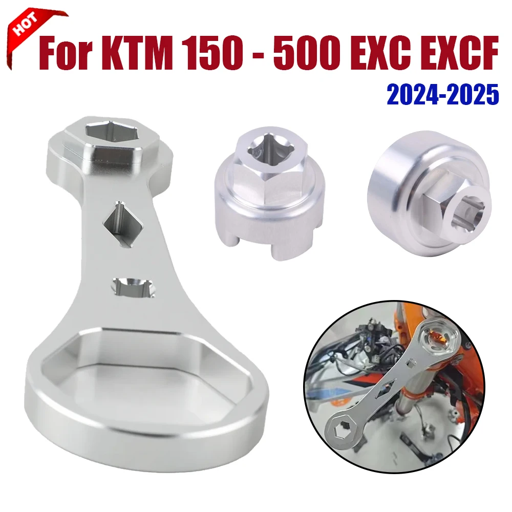 For KTM 150 - 500 XCF-W XW-F 2024 2025 Motorcycle Fork Cap Wrenchs Shock Absorber Repair Removal Tool Multifunctional Spanner