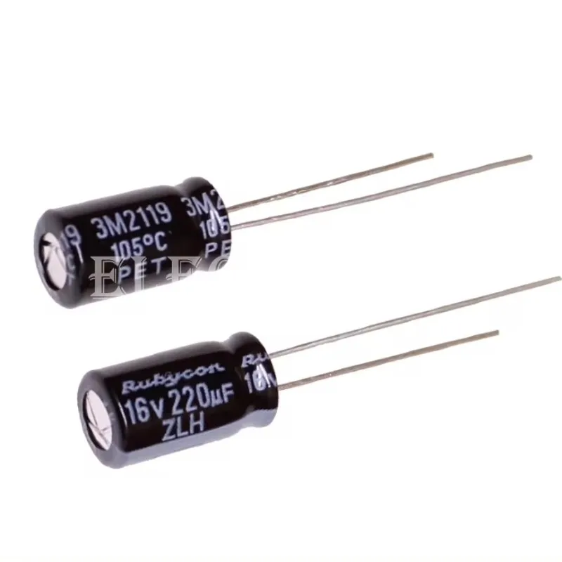 16ZLH220M Original RUBYCON 16V220UF ZLH 6.3X11mm 220uF 16V Aluminum Electrolytic Capacitor High frequency Low ESR