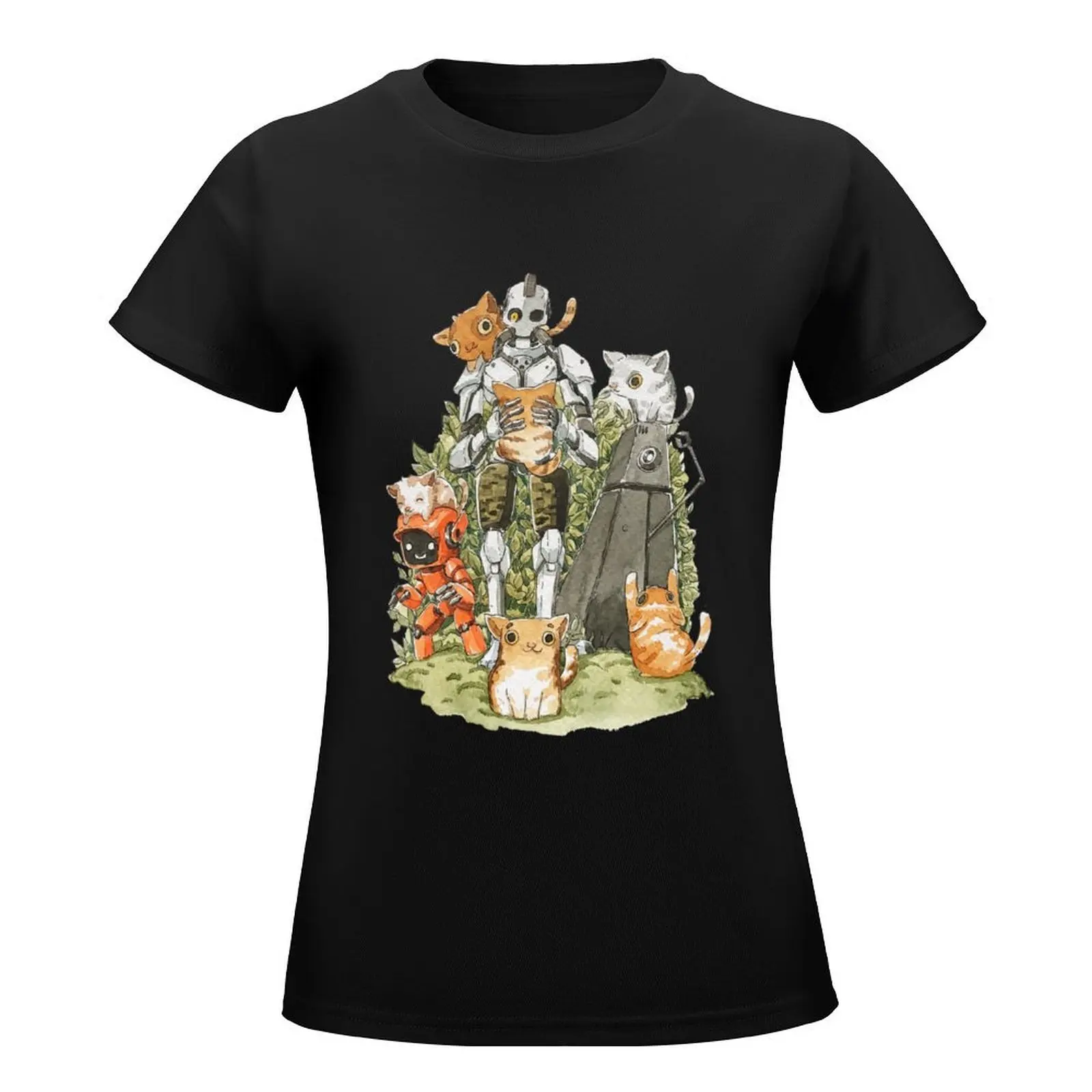 Love Death Robots watercolor T-Shirt heavyweights customizeds female Woman fashion