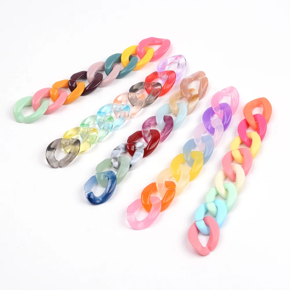 50 Pieces 16 * 22mm Plastic Open Loop Chain Insert Ring Can Be Disassembled DIY Makes Necklaces, Bracelets, Clothing Accessories