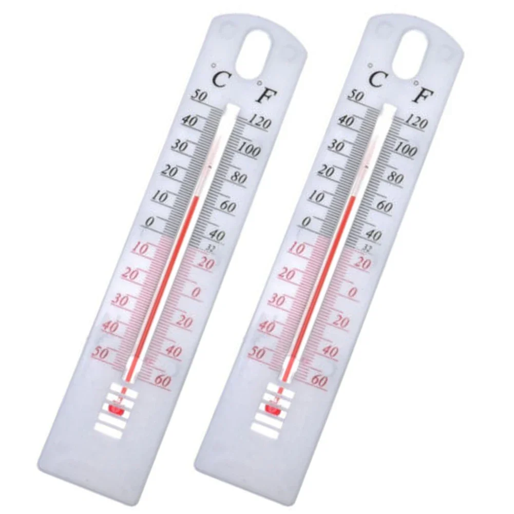 2pcs Temperature Tools Wall Hang Glass Thermometer -50° To 50° Indoor Outdoor Thermometer Measure Home Furnishings