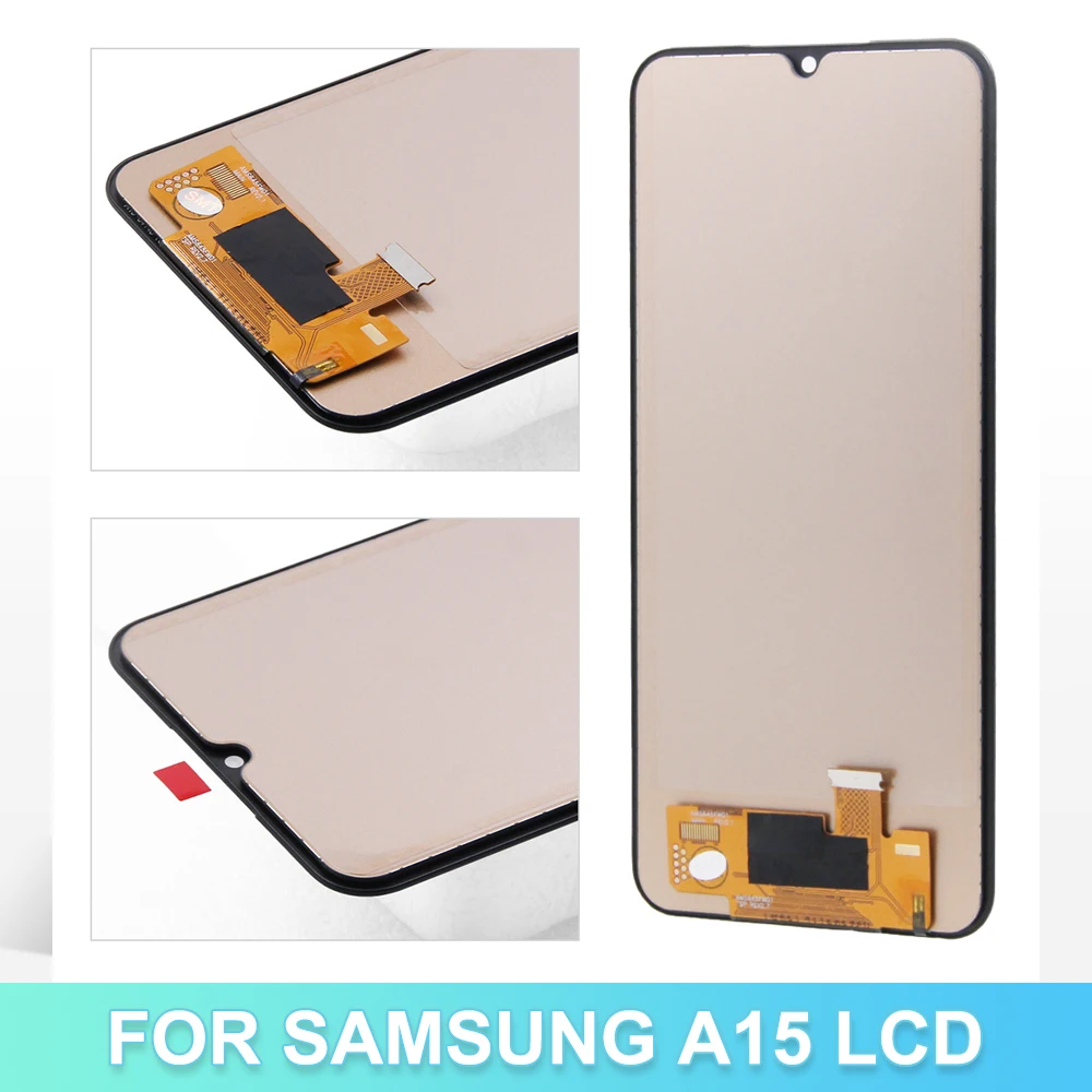 For Samsung A15 4G LCD SM-A155F Display Touch Screen for Samsung A15 5G SM-A156B Lcd Display Digital Touch Screen  with frame