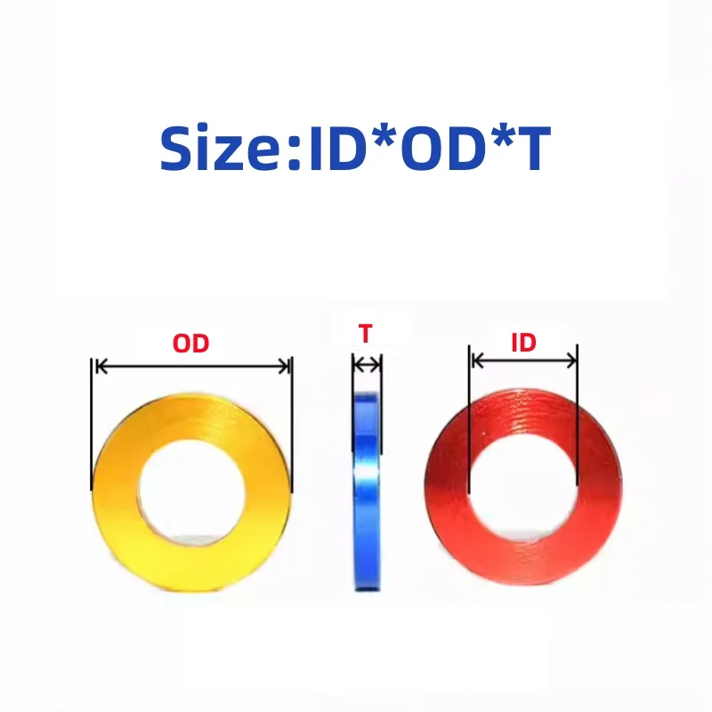 M3 M4 M5 M6 M8 Aluminum Alloy Flat Washers Anodized Aluminum Gasket For RC Car Parts Thicken Plain Gaskets Accessories