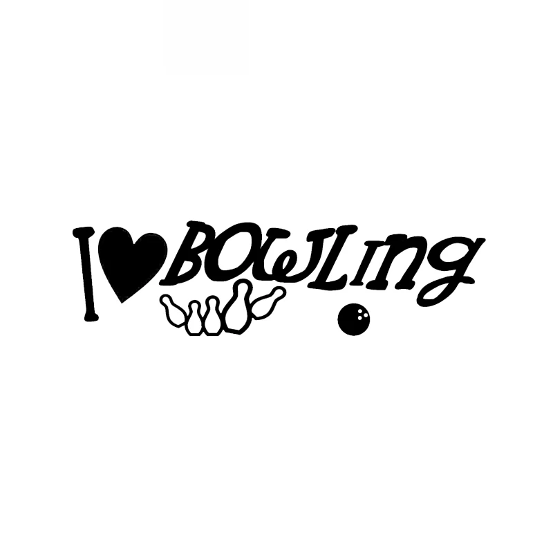 Car Stickers Funny Sports Games Bowling Decoration PVC Car Stickers Accessories Waterproof Sunscreen Black/white,16cm*5cm