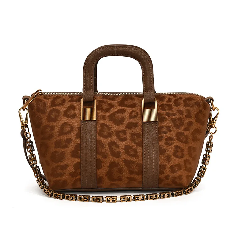 2025 Borsa a cuscino con stampa leopardata retrò da donna nuova - Borsa a tracolla versatile alla moda con giunture alla moda