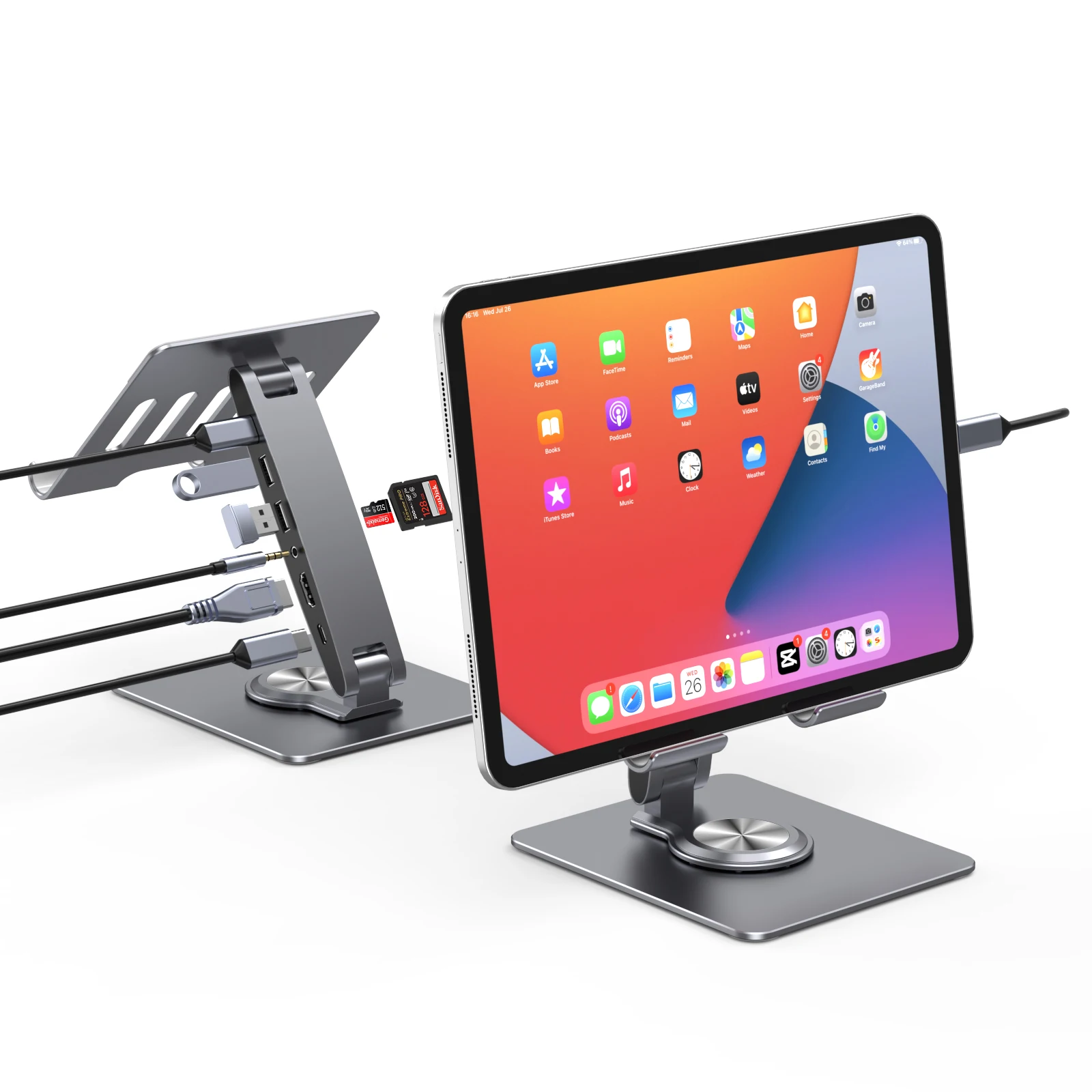 

Док-станция для планшета iPad Galaxy Tab, 12,9 дюйма, HDMI, USB, PD100W