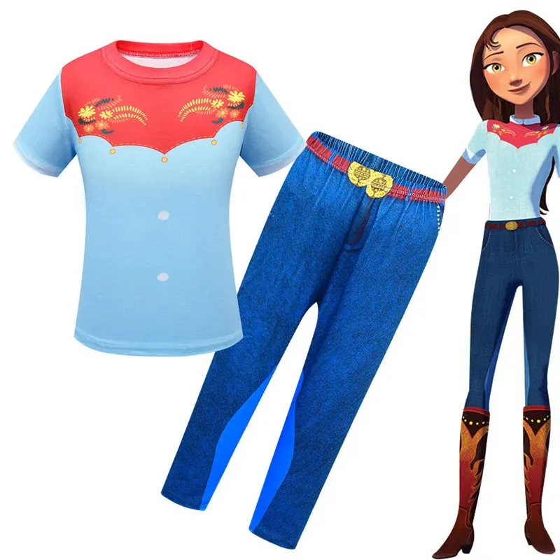 Waq89 هالوين الفتيات التي شيرت + فستان أطفال مع سروال داخلي ملابس الأطفال روح ركوب الحرة تأثيري حلي أطفال B جديد 2025