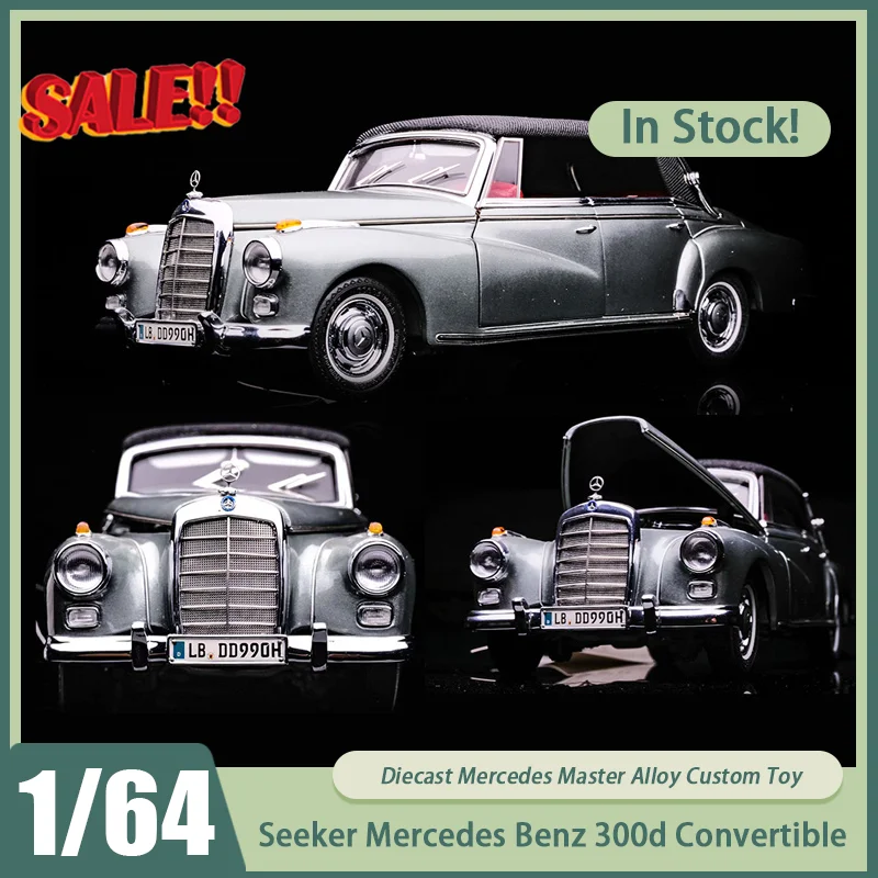 

New In Stock Seeker 1:64 Mercedes Benz 300d Convertible Master Model Car Alloy Miniature Diecast Mercedes Ornaments Custom Toys