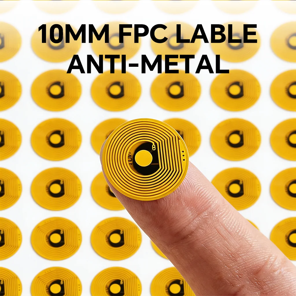 10mm NFC Tags NT215 FPC Tag Stickers Flexible Smart Nail Electronic Tags NFC Key Tag Waterproof Programmable RFID Sticker