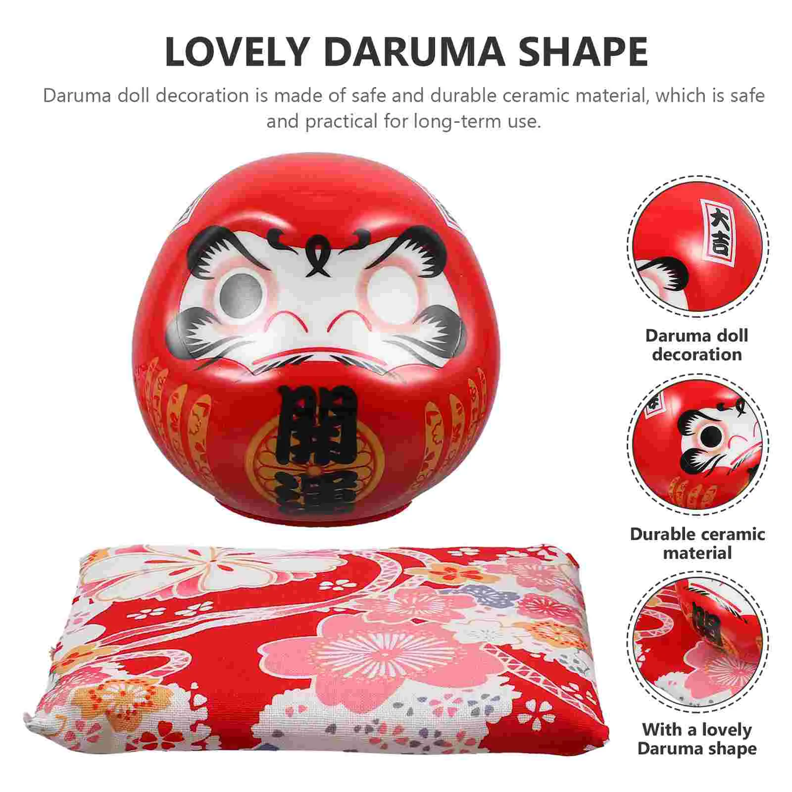 Mini Figurine Dharma Egg Ornament Japanese Daruma Japanese-style Fortune Ceramic Toys