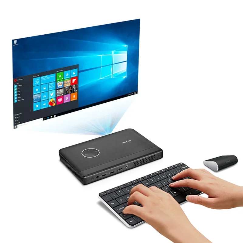 TD-H2 بالجملة Win10 OS متعدد الأغراض الذكية بيكو العارض كامل HD جهاز عرض الكمبيوتر اللاسلكية فيلم أجهزة العرض الصغيرة #1