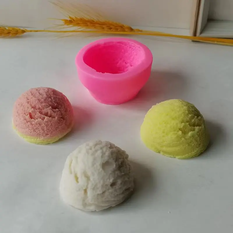1 sztuka, świeca do dekoracji mydła silikonowa foremka DIY płynny silikon lody forma w kształcie kuli tort fondant foremka forma na czekoladki