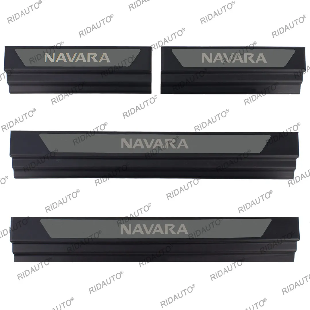 Door Sill Scuff Plate Protector Trim Pedal Sticker Accessories Car Pickup Threshold Strip For NISSAN NAVARA NP300 2016 - 2023