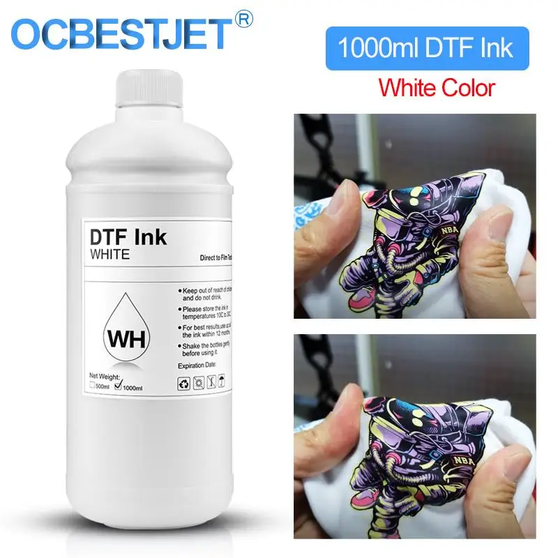 New! 1000ML White DTF Ink For A3 A4 PET Film Transfer Ink For Epson L805 L1800 XP600 i3200 7880 7890 P600 P800 For Direct to