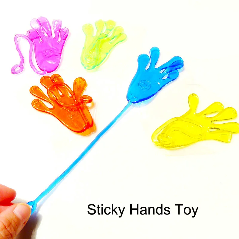 5-30Pcs Kids Funny Sticky Hands Toy Palm Elastic Sticky Squishy Slap Palm Toy Kids Novelty Gift Party Favors Supplies