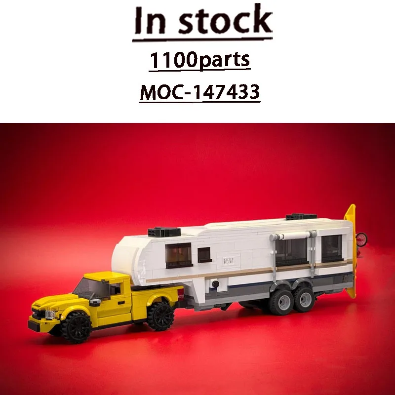 Assemble Model MOC-147433 Outdoor Street New Camping RV Building Blocks 1100 Parts Educational Custom Birthday Toy Gift