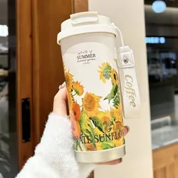 Leakproof 530ml Coffee Cup Large Capacity Double-layer Thermal Cup Stainless Steel Reausable Vacuum Mug Travel