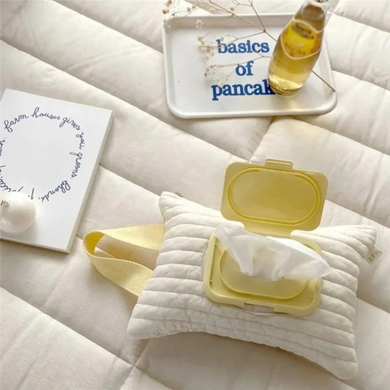 AC52-Cotton Wipes Dispenser Refillable Wipe Holder Travel Wet Wipe Container Baby Wipe For Car Stroller Indoor Outdoor