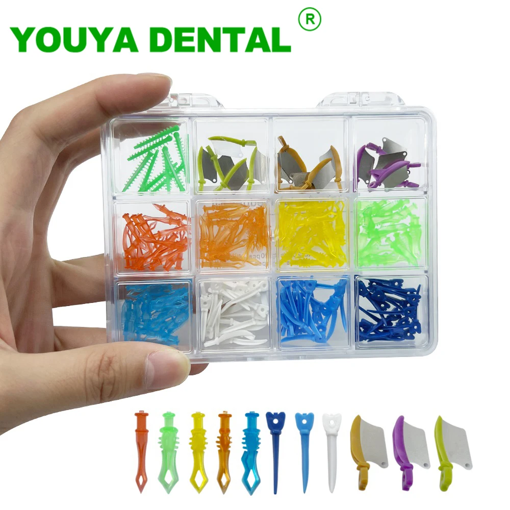 

185pcs/box Dental Interdental Wedges Tooth Gap Wedge Sectional Matrix Diamond Wedges Knife Adaptive Wedge Dentistry Material New